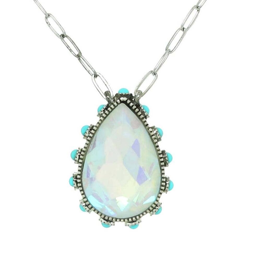Western Teardrop Turquoise Gemstone Necklace | Opalescence